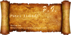 Petri Ildikó névjegykártya