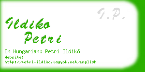 ildiko petri business card